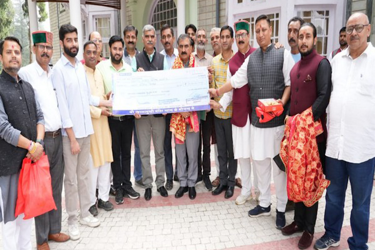 Himachal: Shree Jawalamukhi Temple Trust donates Rs 5 crore to disaster relief fund