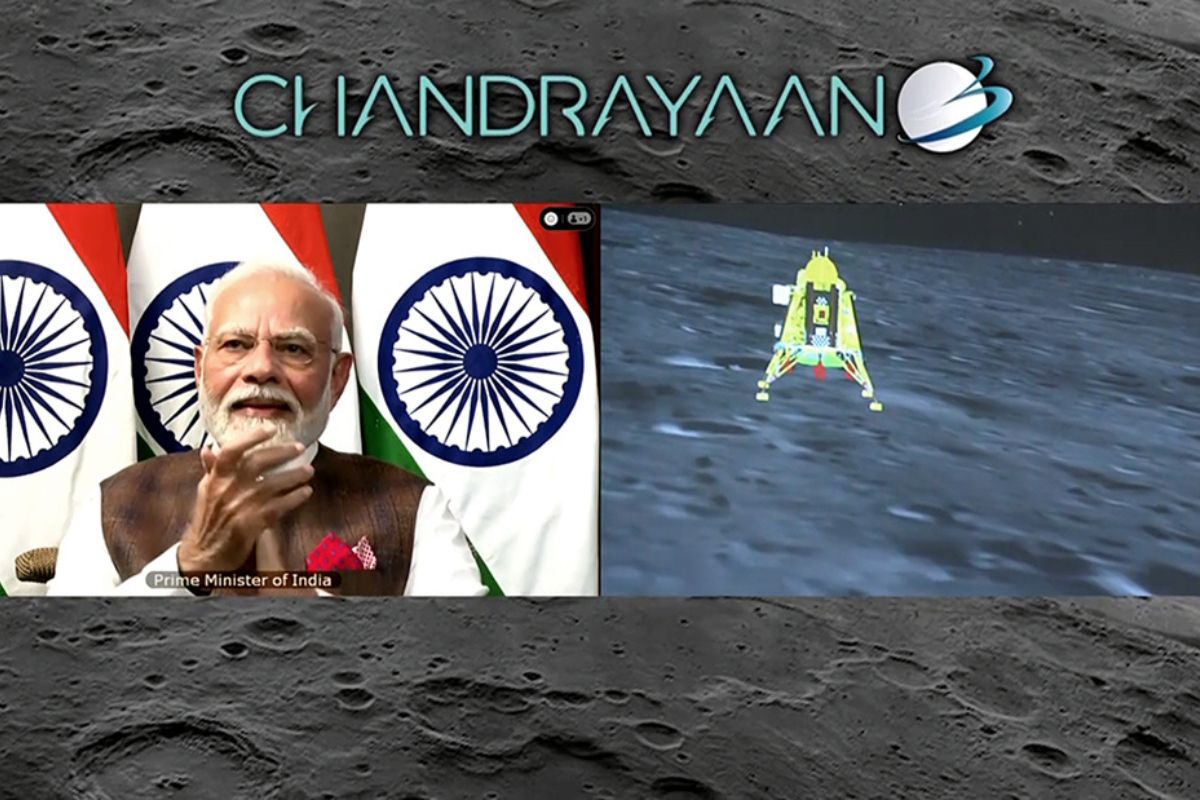 PM hails India’s Moon landing as birth of Viksit Bharat