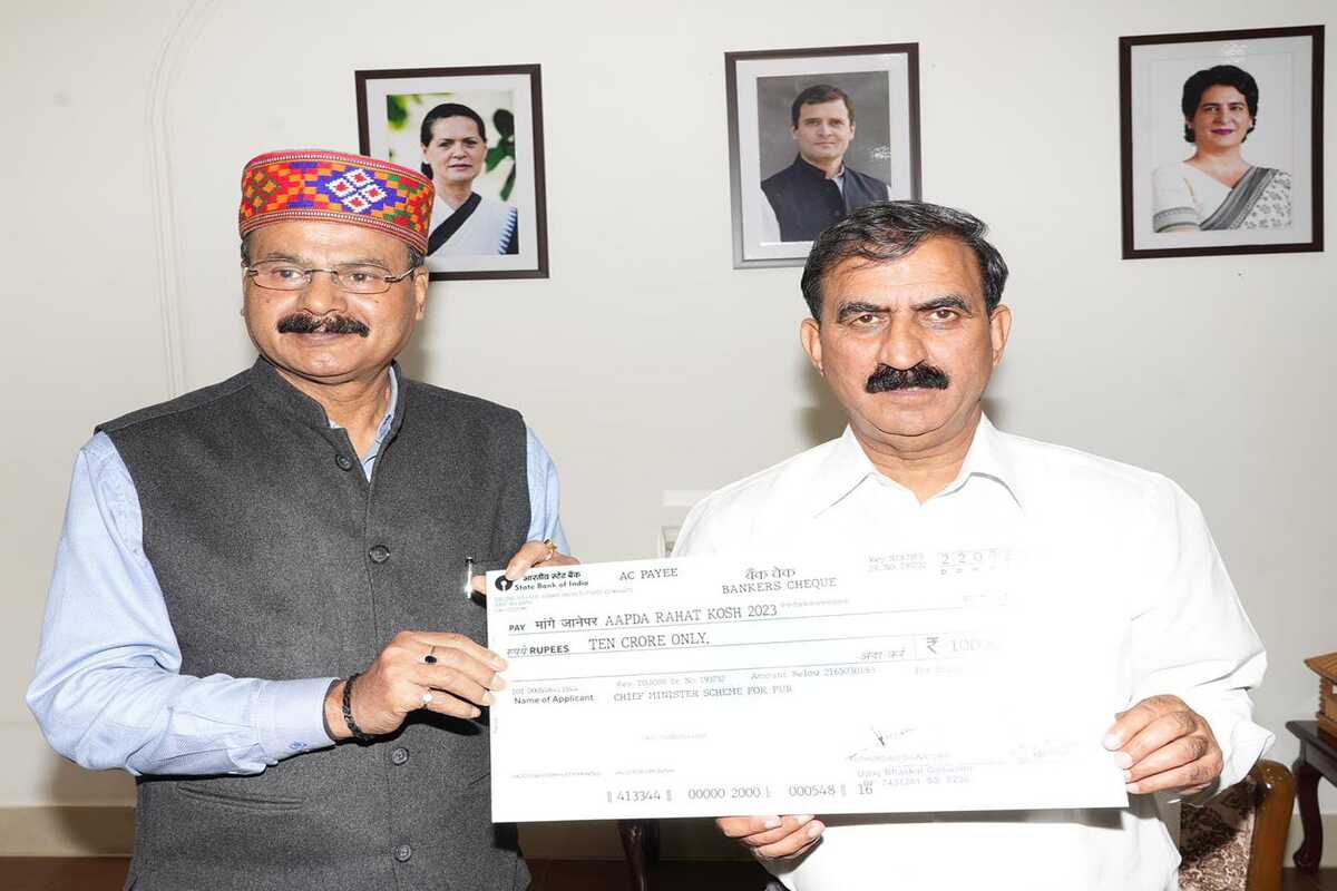 Assam donates Rs 10 crore to Himachal Pradesh disaster relief fund
