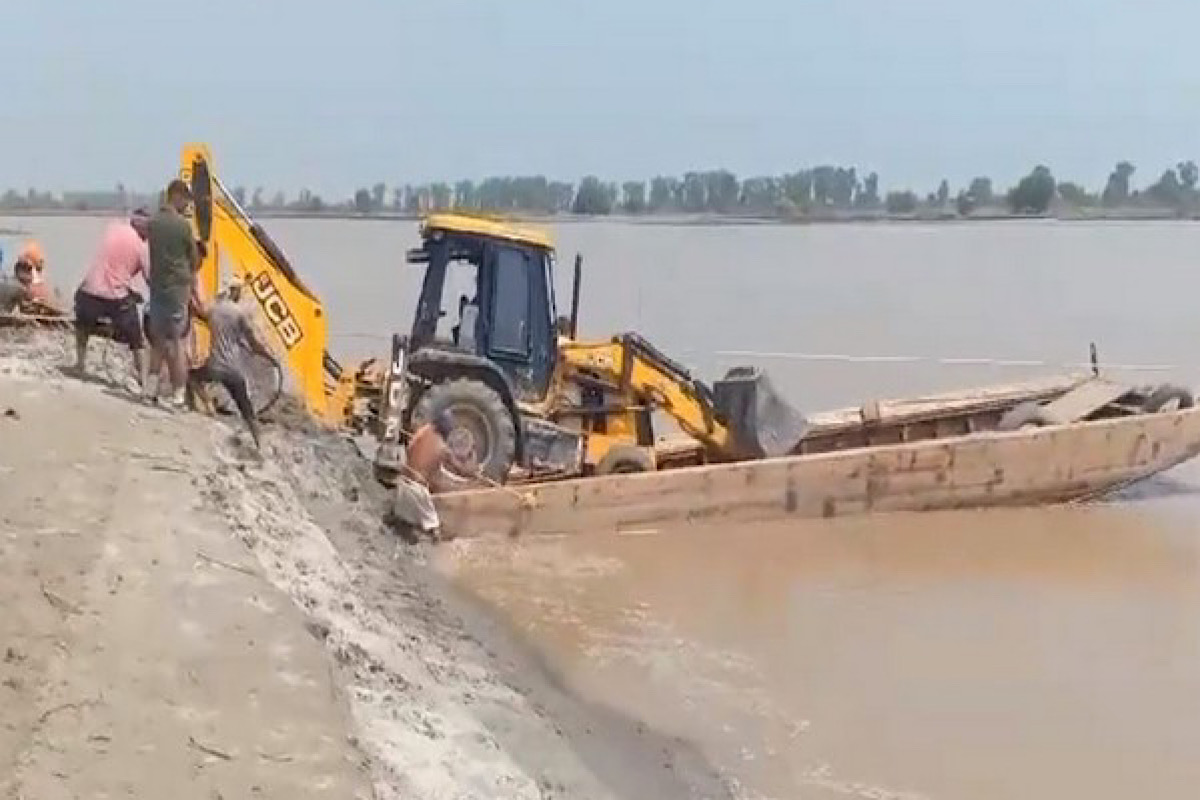 Punjab: JCB safely retrieved after being left stranded for two months due to floods