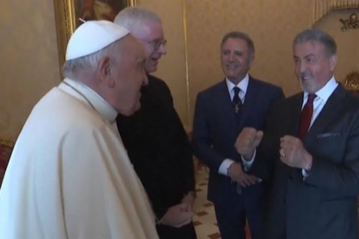 Sylvester Stallone gets a surprise punch from Pope Francis, is ‘honoured’ by his fan