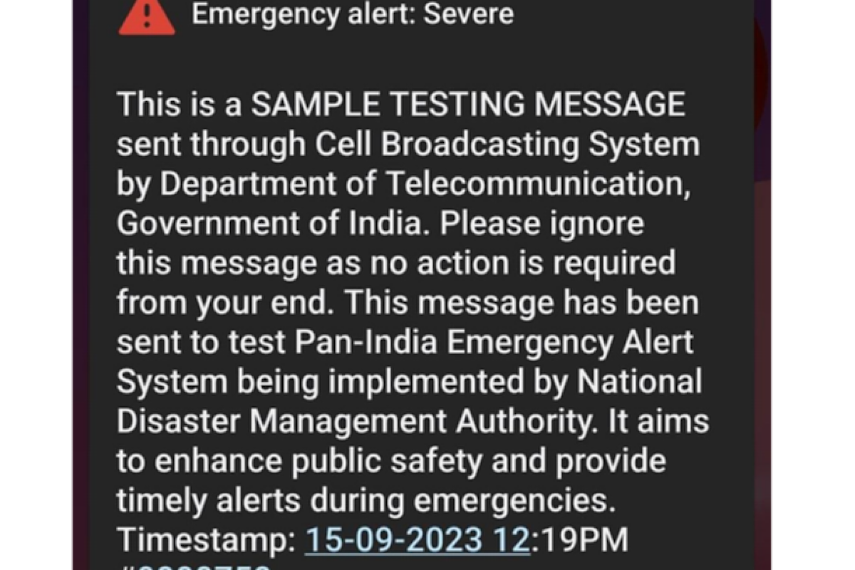Govt again tests ’emergency alert system’, sends sample message to several users