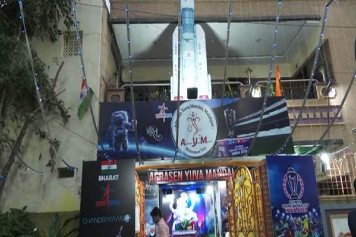 Telangana: ISRO’s lunar mission Chandrayaan-3 theme-based Ganesh Pandal prepared in Hyderabad