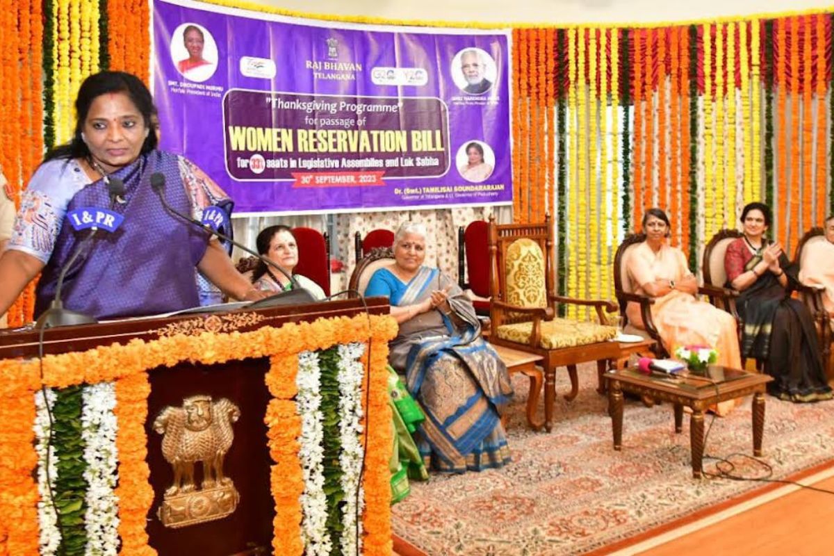 Telangana governor calls BRS bluff on women’s reservation