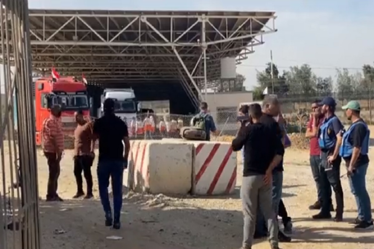 Israel-Hamas war: Rafah border crossing opens, first aid trucks cross into Gaza