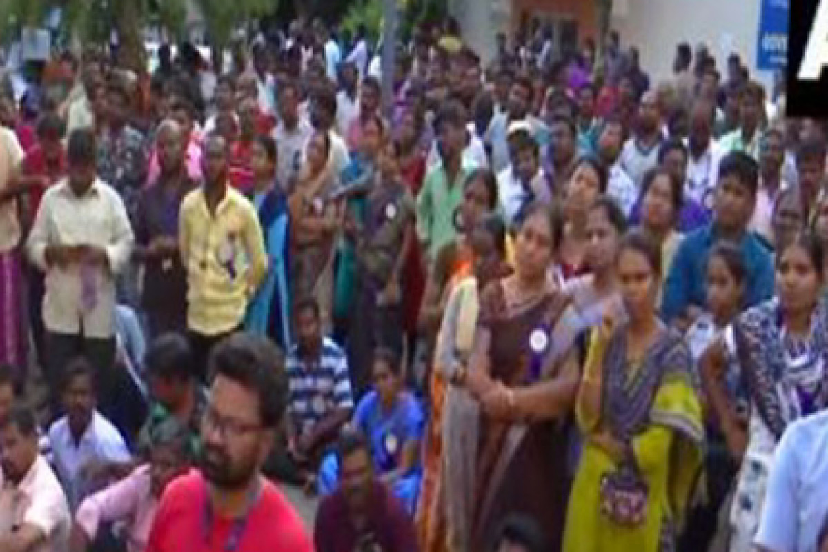Teachers protest in Tamil Nadu for equal pay
