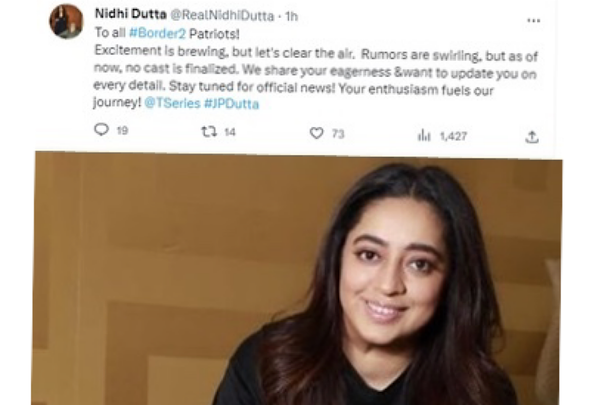 ‘Border 2’ casting is not finalised, clears Nidhi Dutta