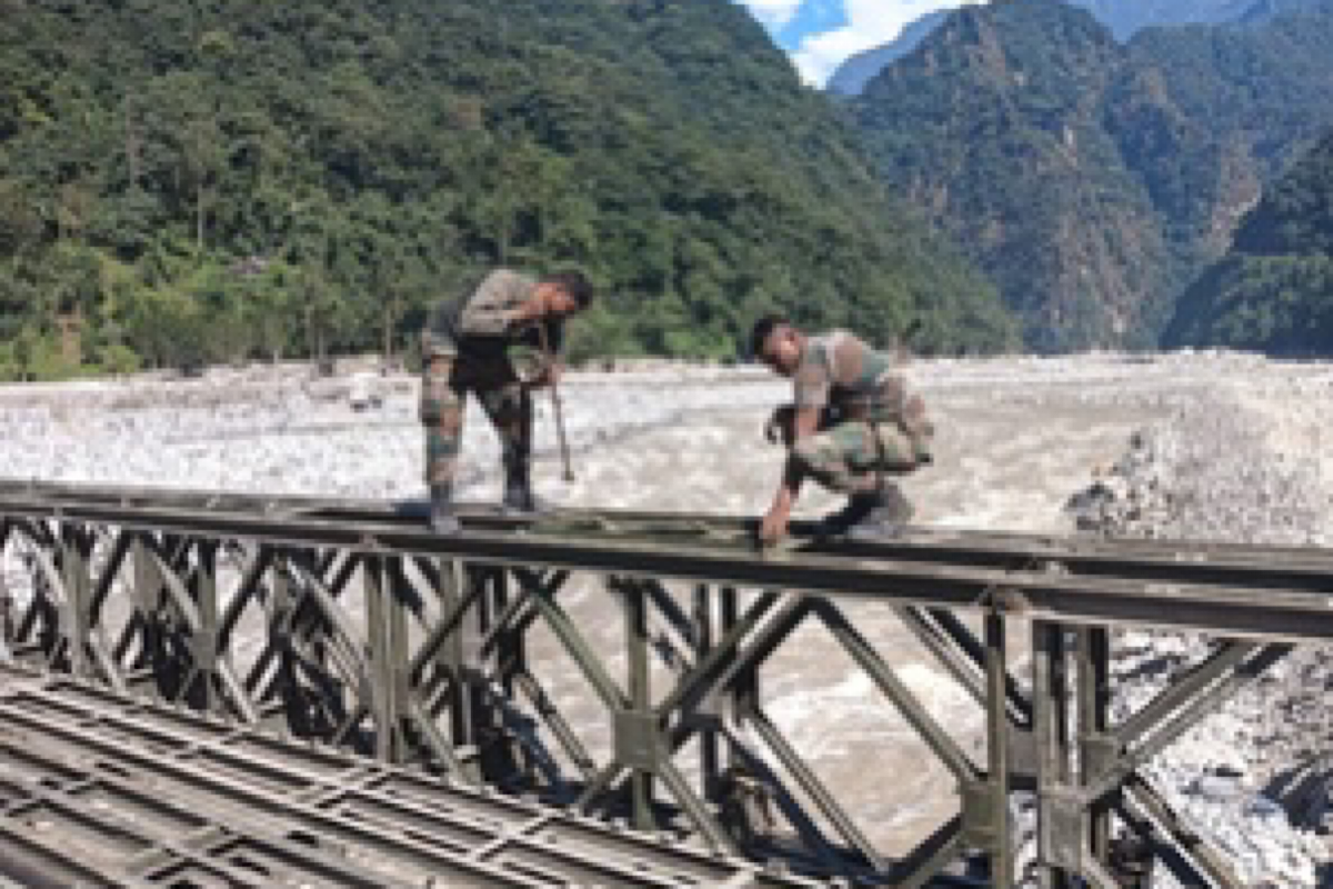 Army reconnects North Sikkim, constructs Bailey Bridge
