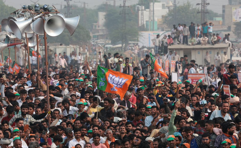 On a World Cup final day, massive turnout at PM Modi’s Rajasthan rally