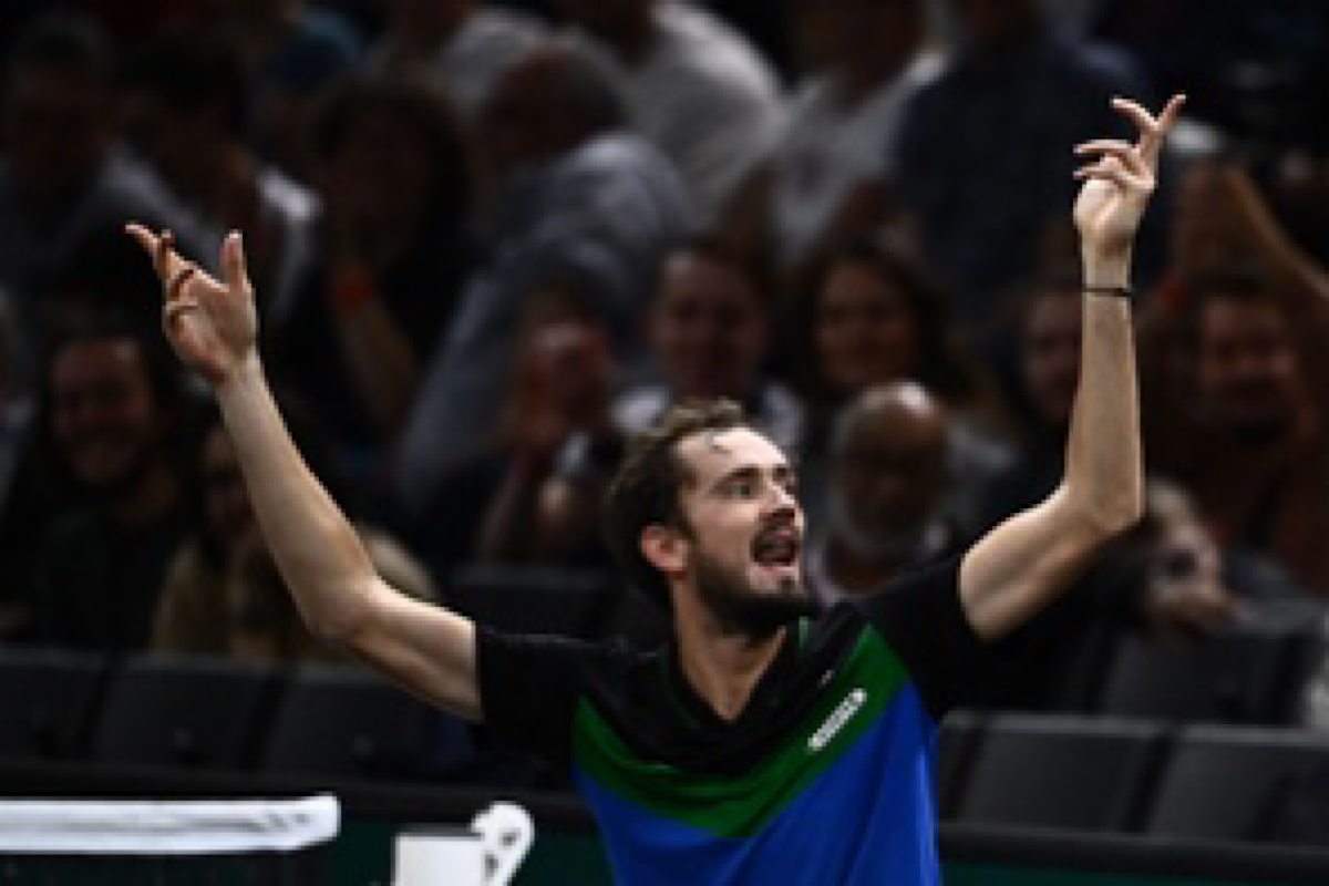 Paris Masters: Medvedev denies making ‘middle finger gesture’ towards crowd after loss to Dimitrov