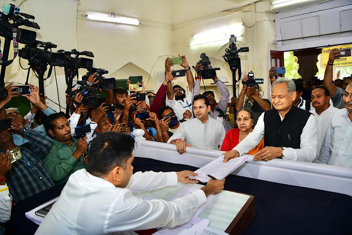 Rajasthan CM Gehlot files nomination from Sardarpura
