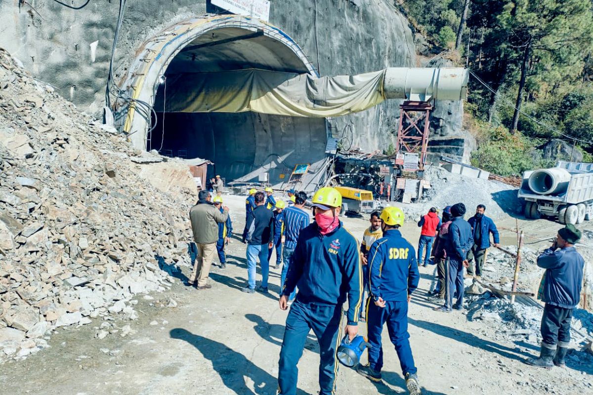 All 35-40 workers trapped inside an under construction tunnel on Yamunotri Highway are safe
