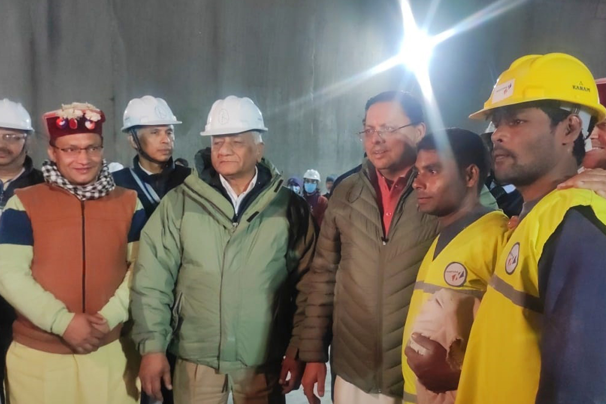 Uttarakhand CM meets workers brought out of Silkyara tunnel