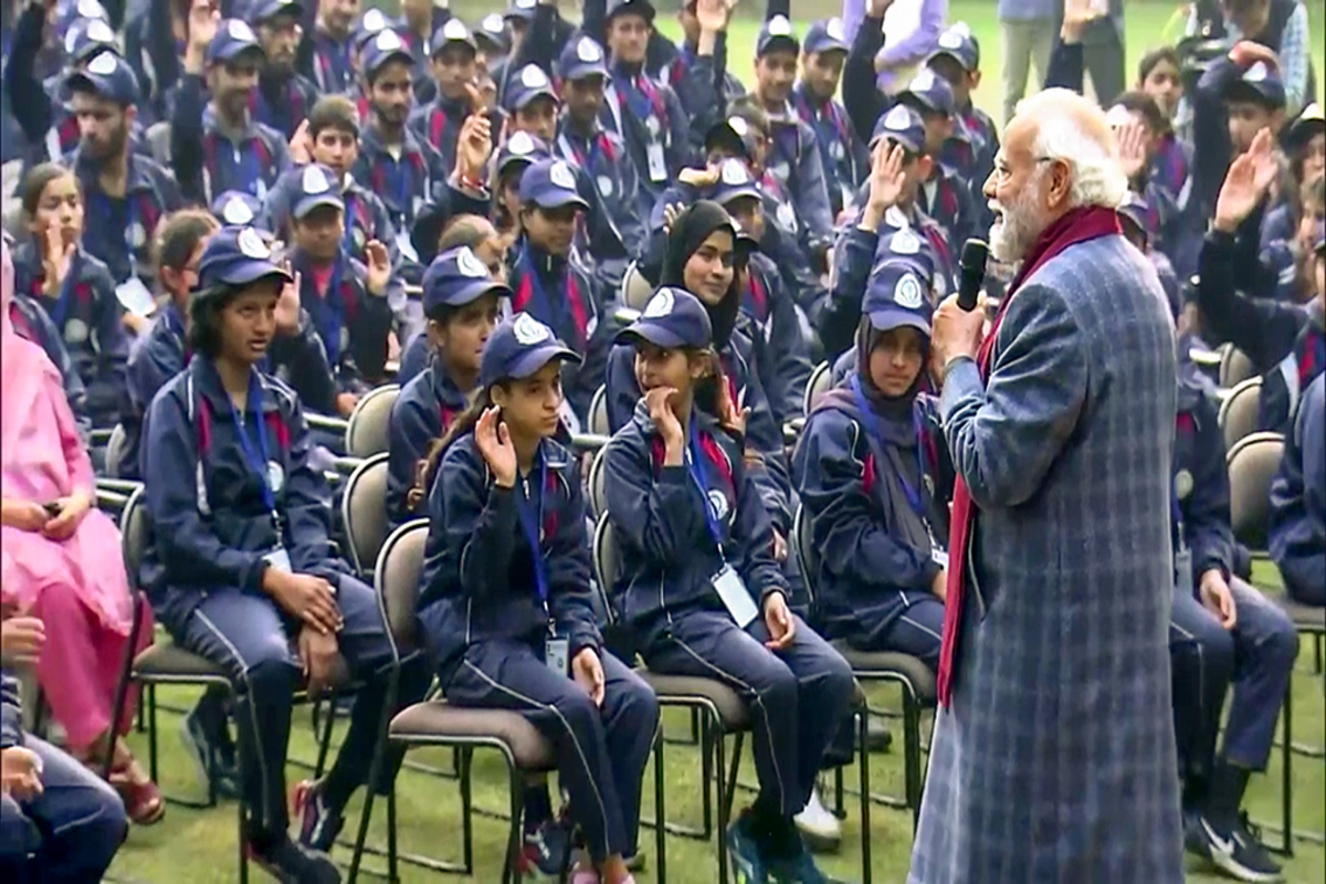 PM interacts with 250 students from J&K