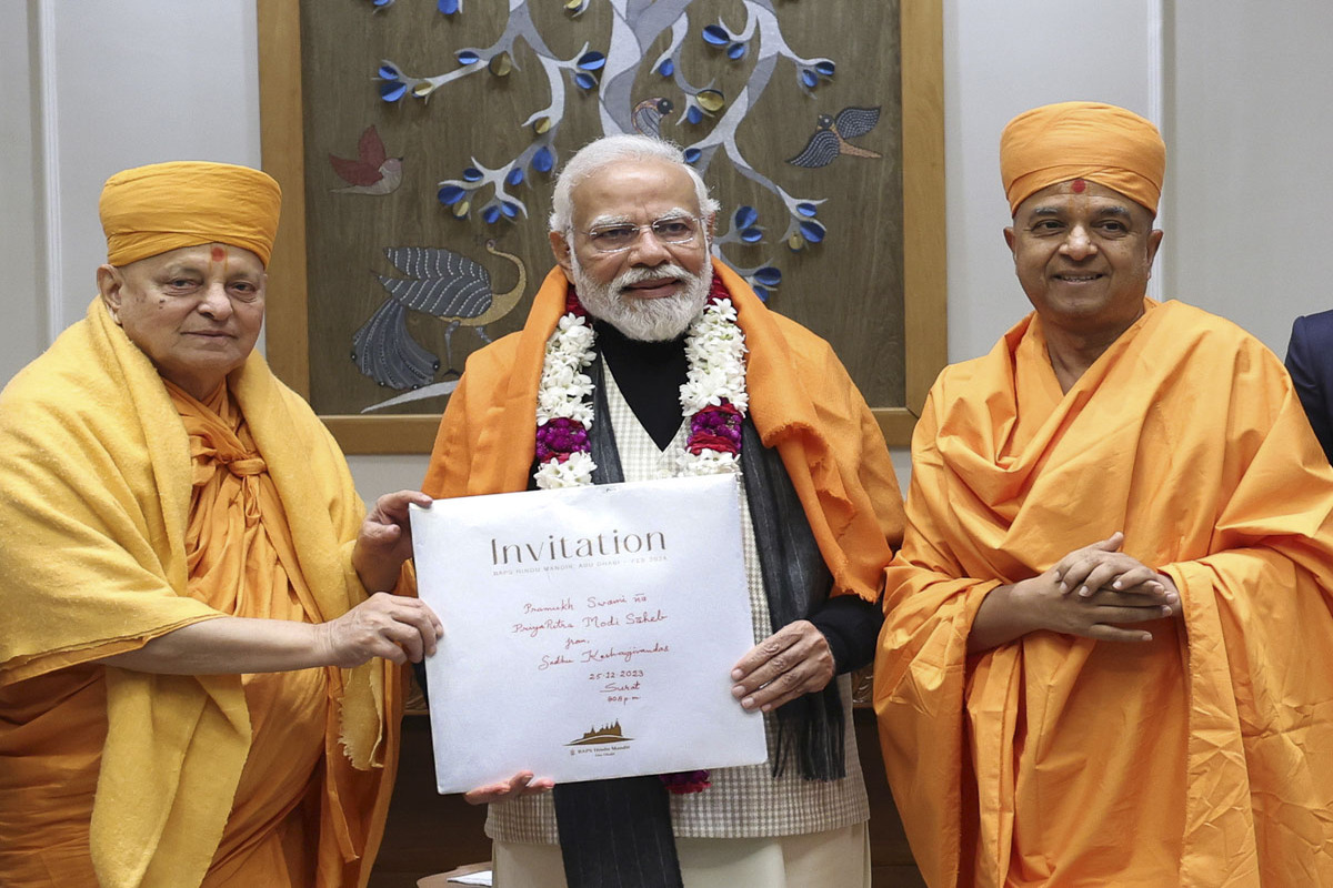 PM Modi accepts invitation to inaugurate BAPS Hindu Mandir in Abu Dhabi