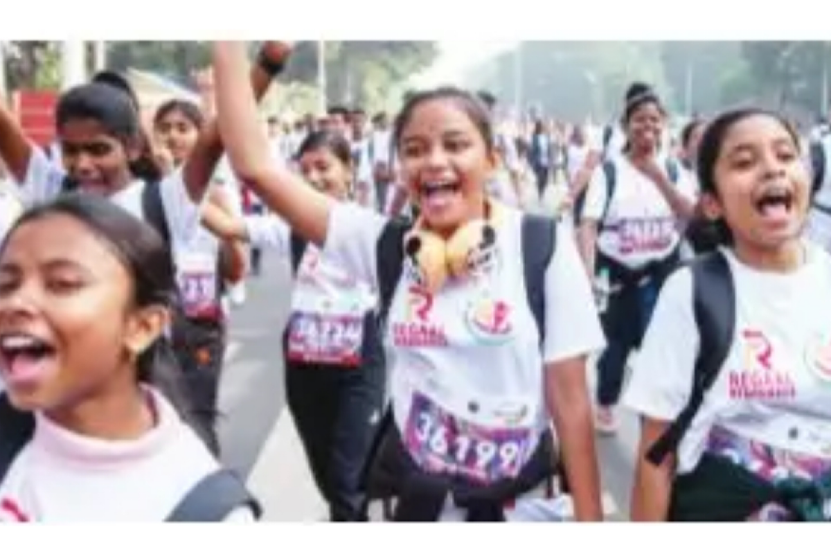 Sundarbans girls run marathon in city, make a difference