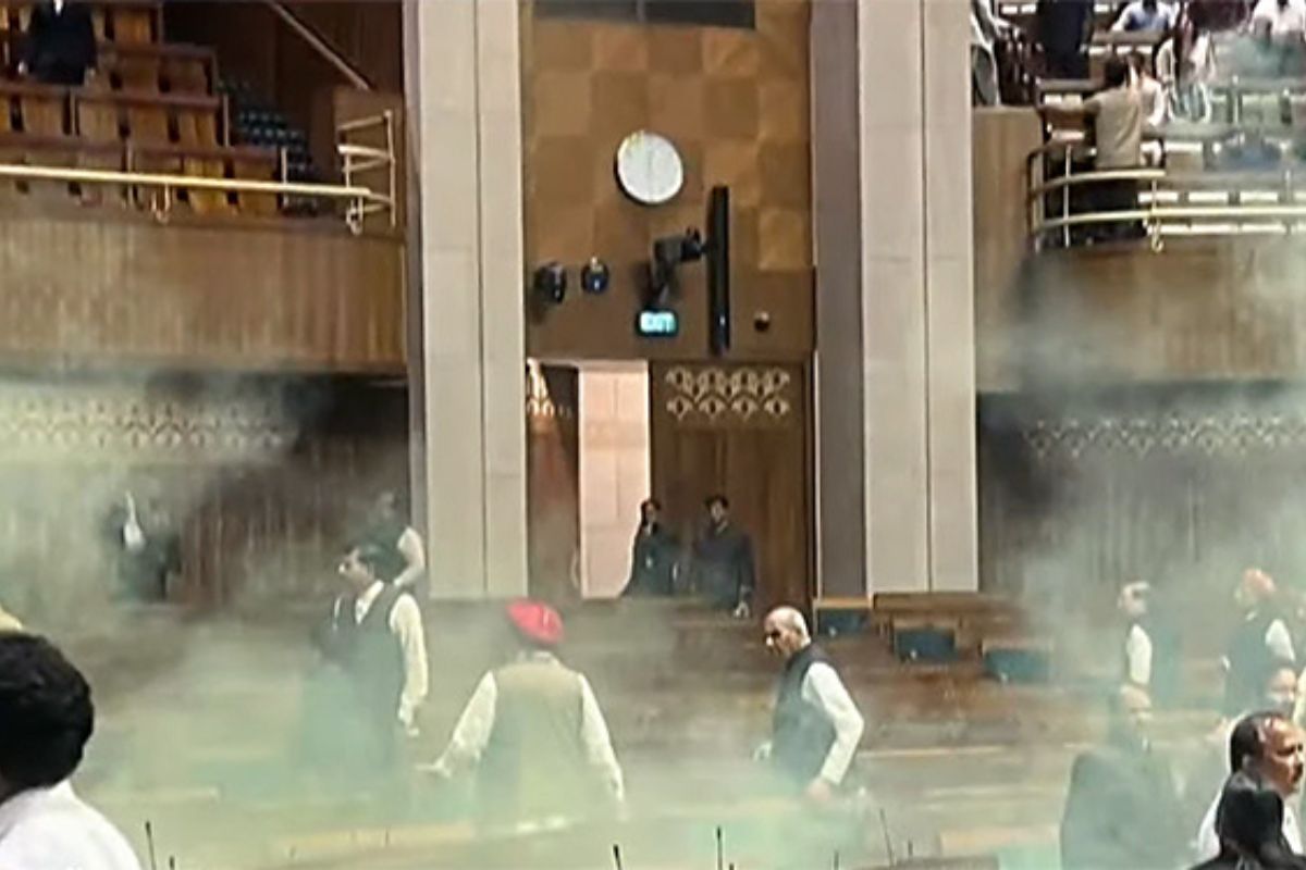 13th December again! Parliament rattled as youth jump into LS chamber
