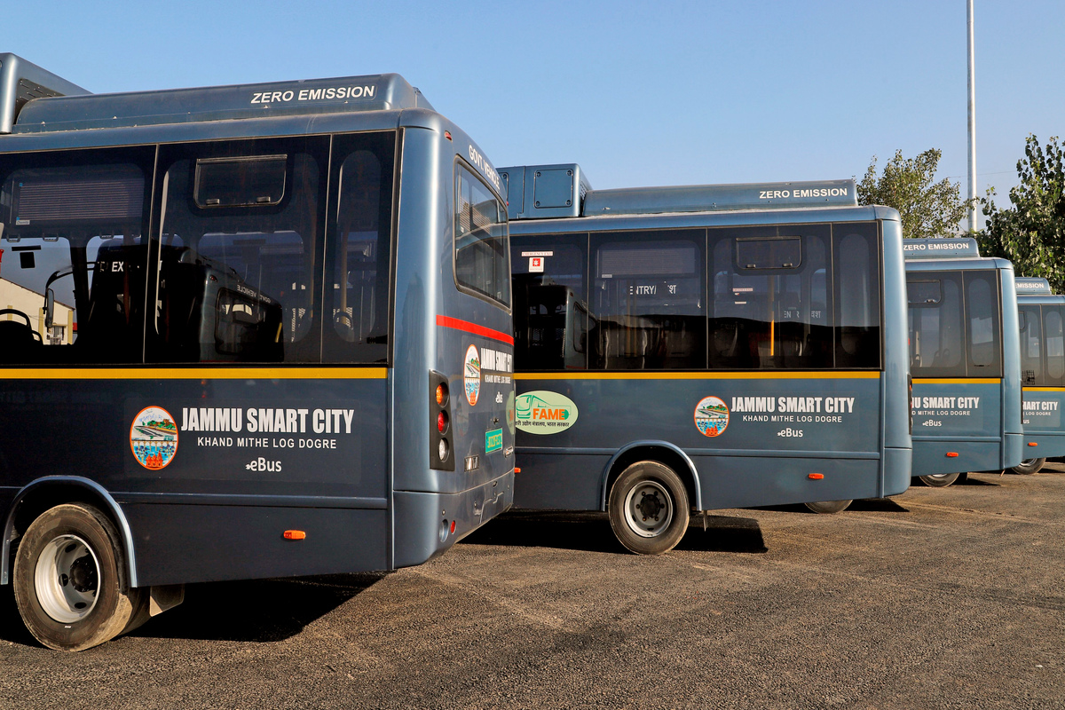 Shah launches 100 e-buses in Jammu to improve mobility