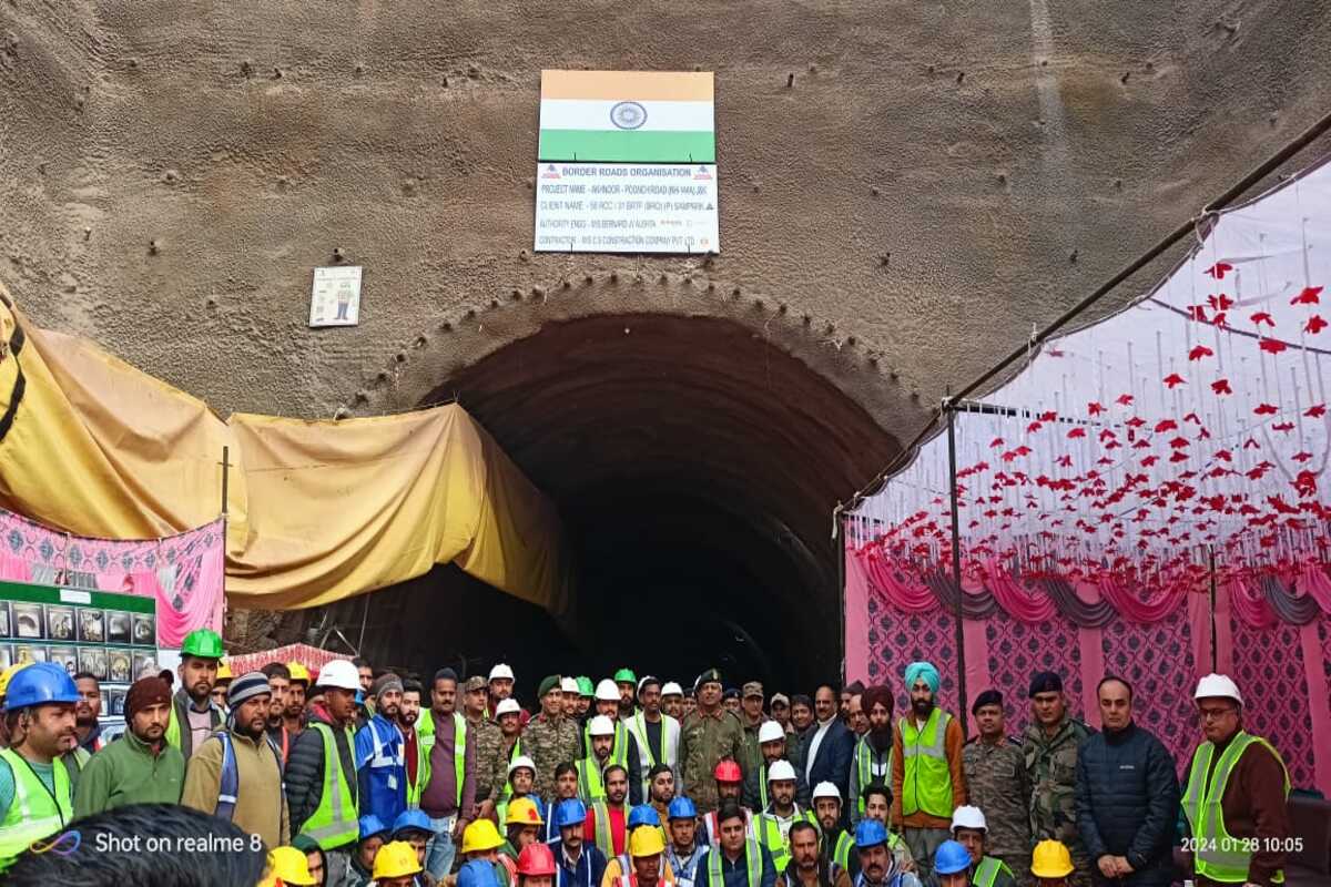 BRO achieves major breakthrough on tunnel on highway leading to LoC