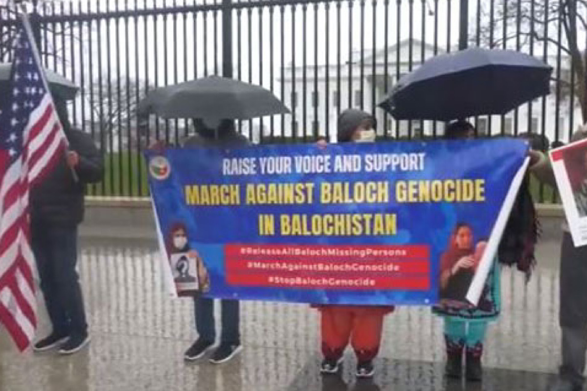 Members of Baloch diaspora in US protest against Pakistan outside White House