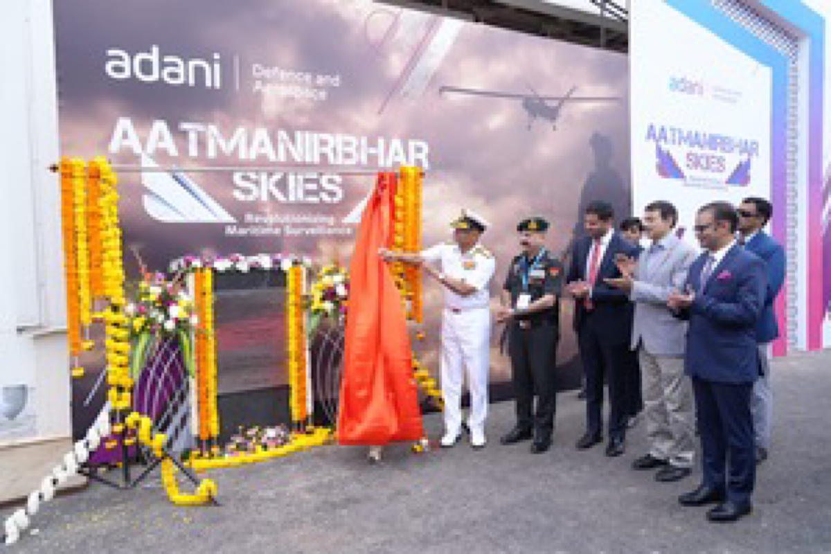 Adani Group unveils first indigenously-manufactured Drishti 10 UAV for Navy