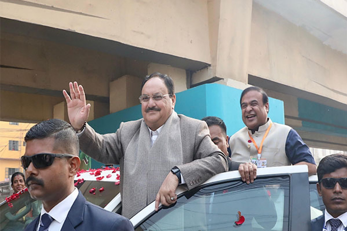 Glimpses from JP Nadda’s Assam visit; BJP chief receives astounding welcome