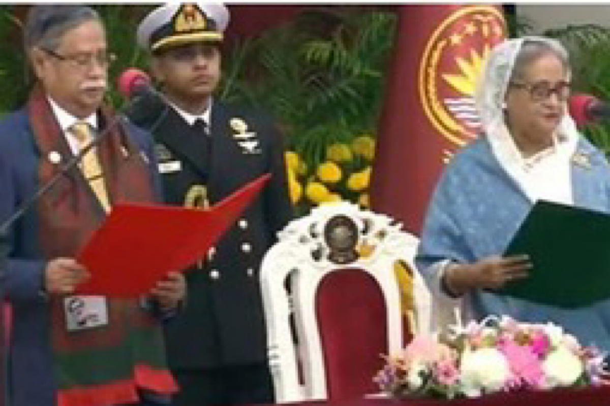Sheikh Hasina sworn-in as Bangladesh PM for 4th straight term