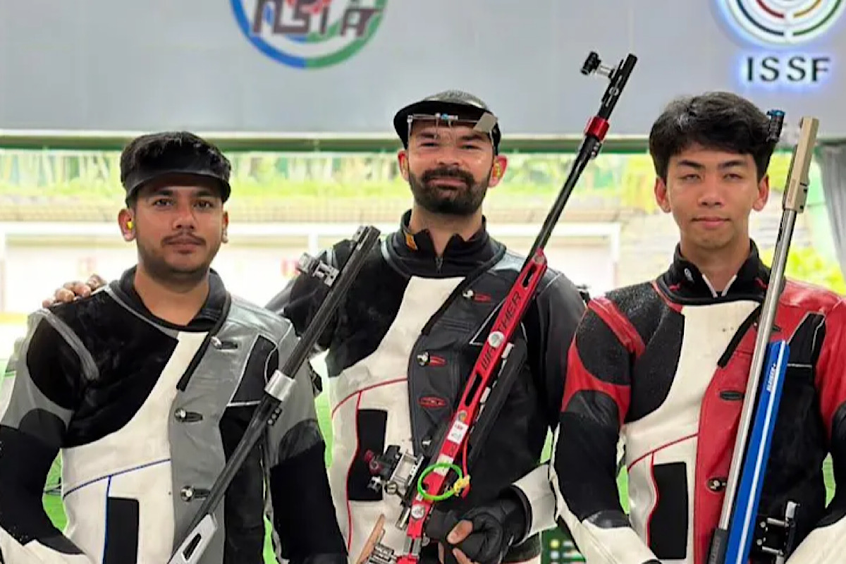 Asian Shooting Championships : Akhil Sheoran wins gold medal in 50m 3P, India clinch the team gold