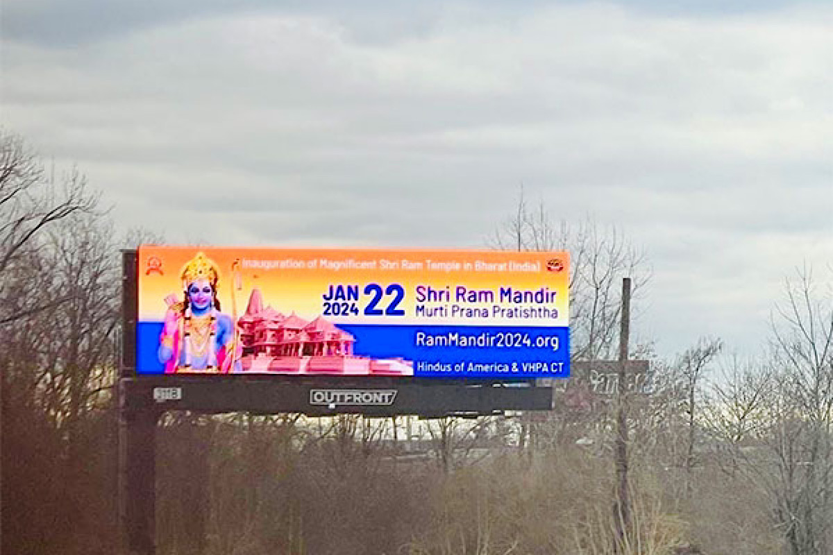 Ahead of January 22 opening, 40 giant billboards displaying Ram Mandir go up across 10 US states