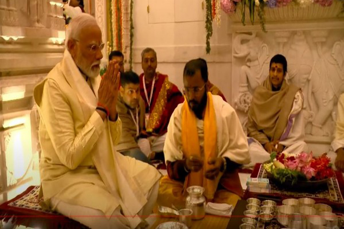 PM Modi starts the rituals of Pran Pratishtha at Ram Temple in Ayodhya