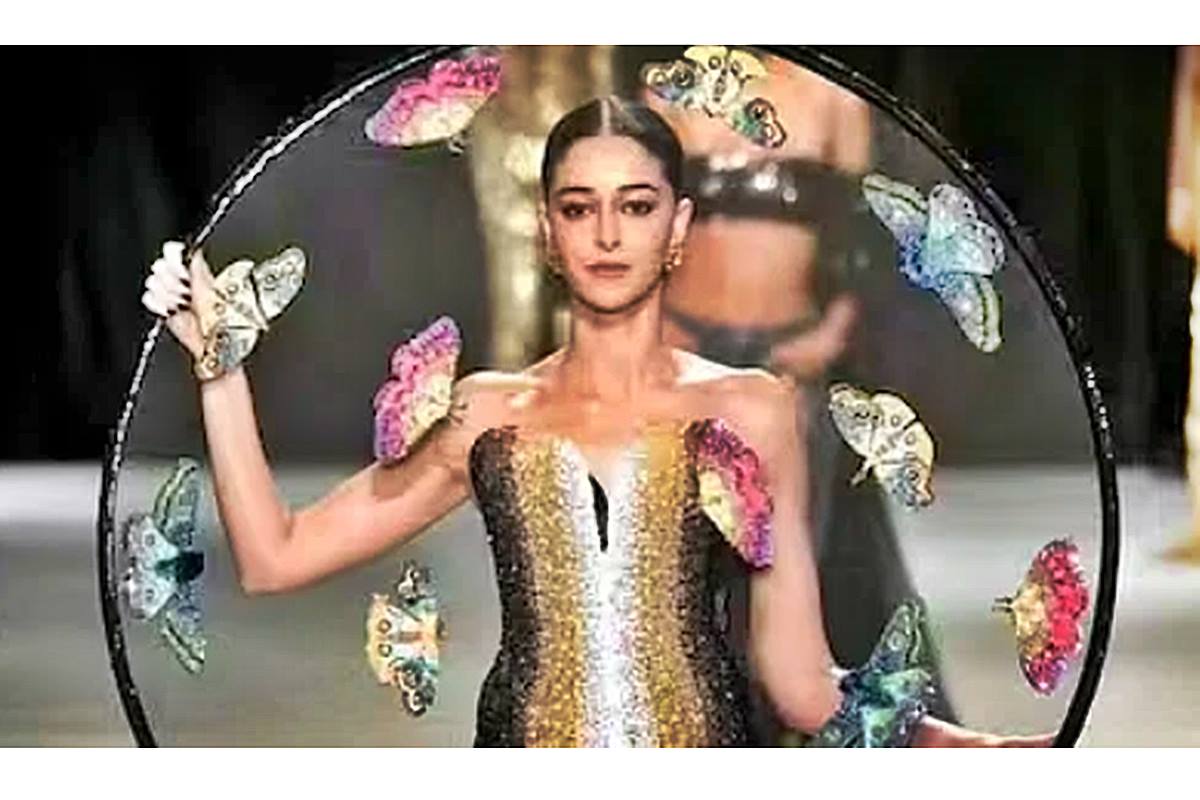 Ananya Panday rocks Rahul Mishra’s butterfly couture in Paris