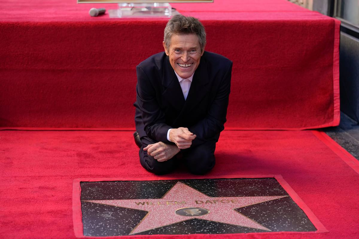 Willem Dafoe receives first hollywood Walk of Fame star in 2024