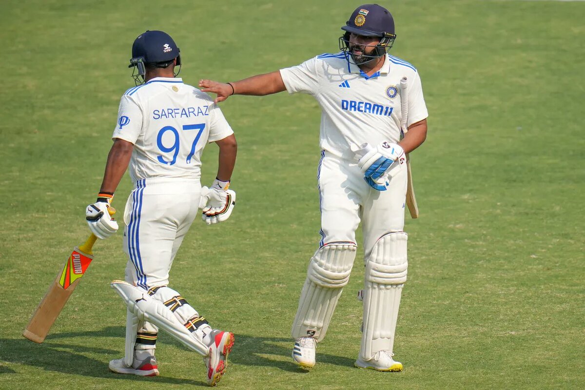 Rohit, Jadeja tons take India to 326 for 5; Sarfaraz impresses on debut