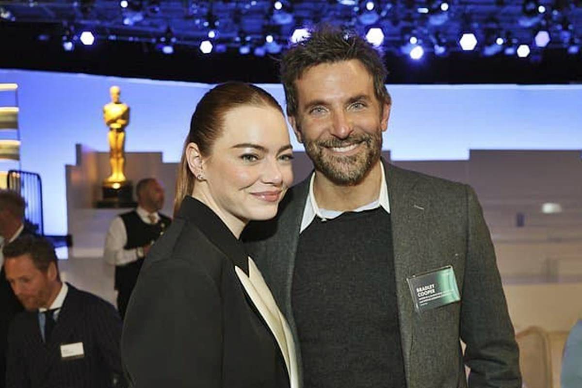 Emma Stone and Bradley Cooper reunite at Oscars luncheon