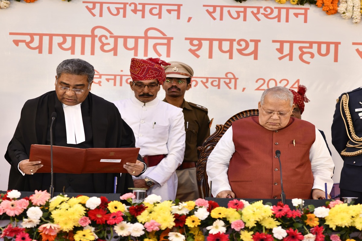 Justice Srivastava takes oath as Chief Justice of Rajasthan High Court