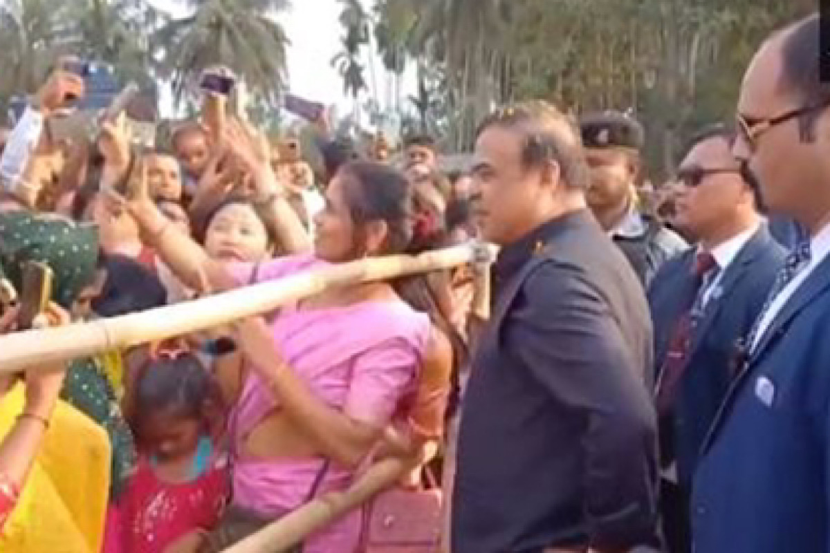 Gaon Chalo Abhiyan: Assam CM Himanta Biswa Sarma visits Raja Pukhuri Shyam village