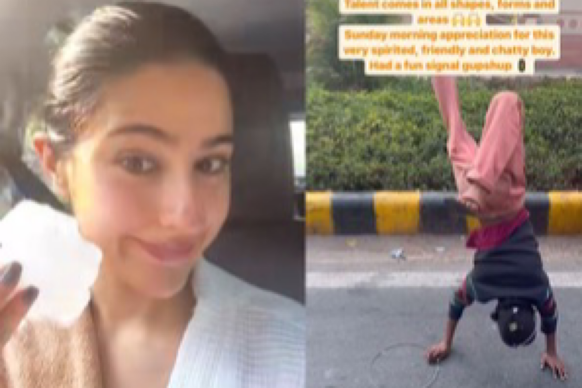 Sara Ali Khan spots ‘talent’ on Delhi’s traffic signal