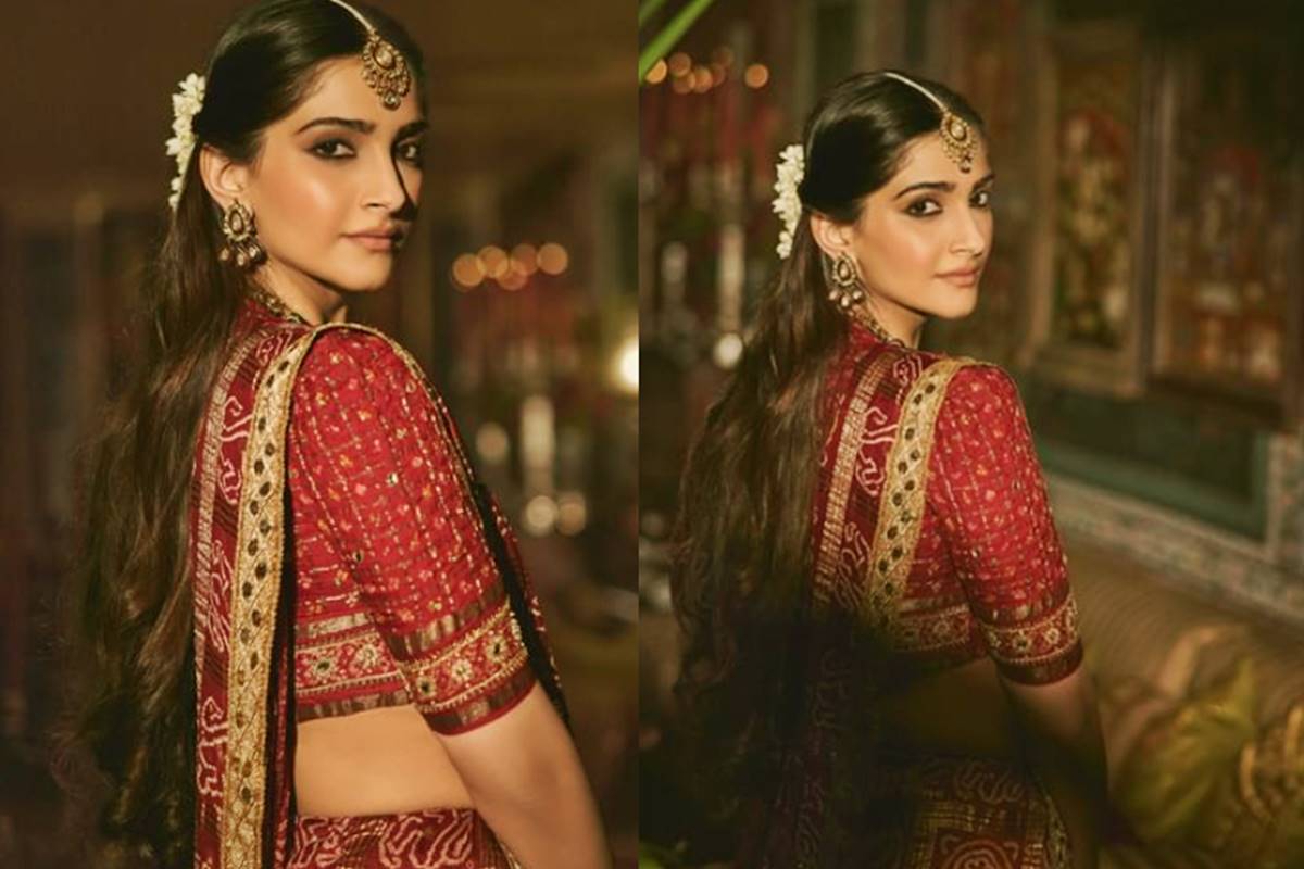 Sonam Kapoor shines in her mother’s ‘Ghar Chola’ saree