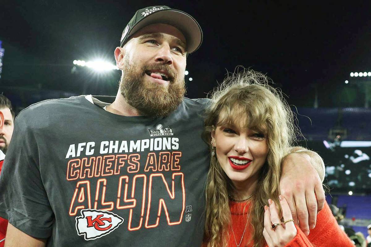 Travis Kelce cheers Taylor Swift’s Grammy win ahead of Super Bowl