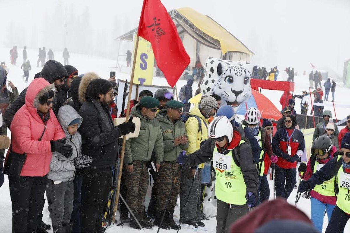 Union Minister Nisith Pramanik flags off women’s ski event in Gulmarg