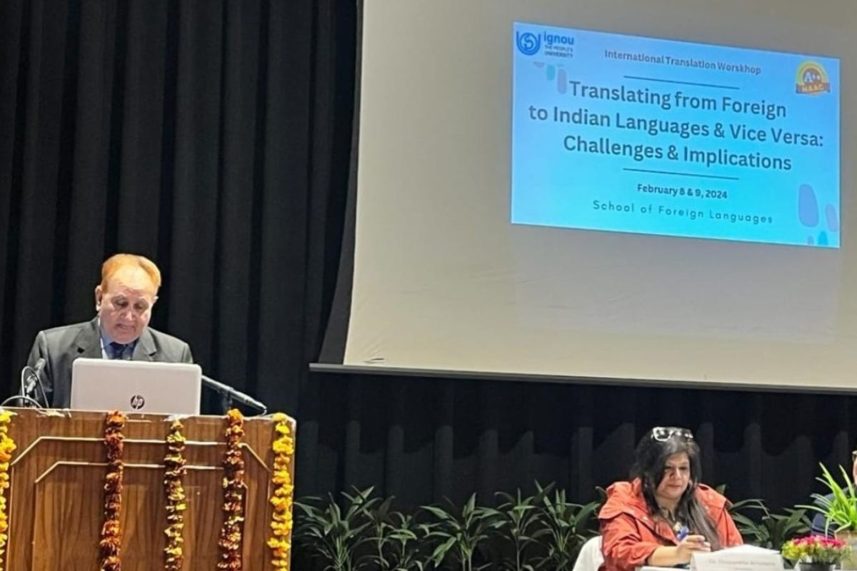 IGNOU’s School of Foreign Languages holds two-day International Translation Workshop