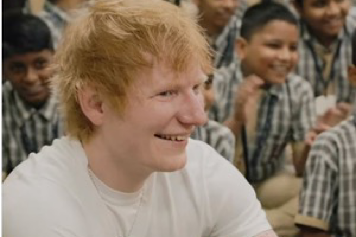 Ed Sheeran visits Mumbai school, swaps performances with students