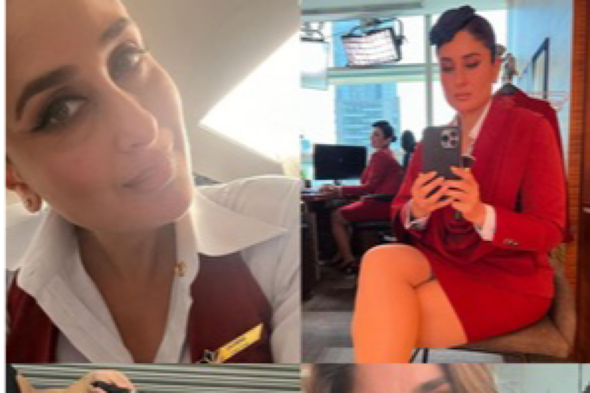 Kareena aka Jasmine shares BTS pics ahead of ‘Crew’ release