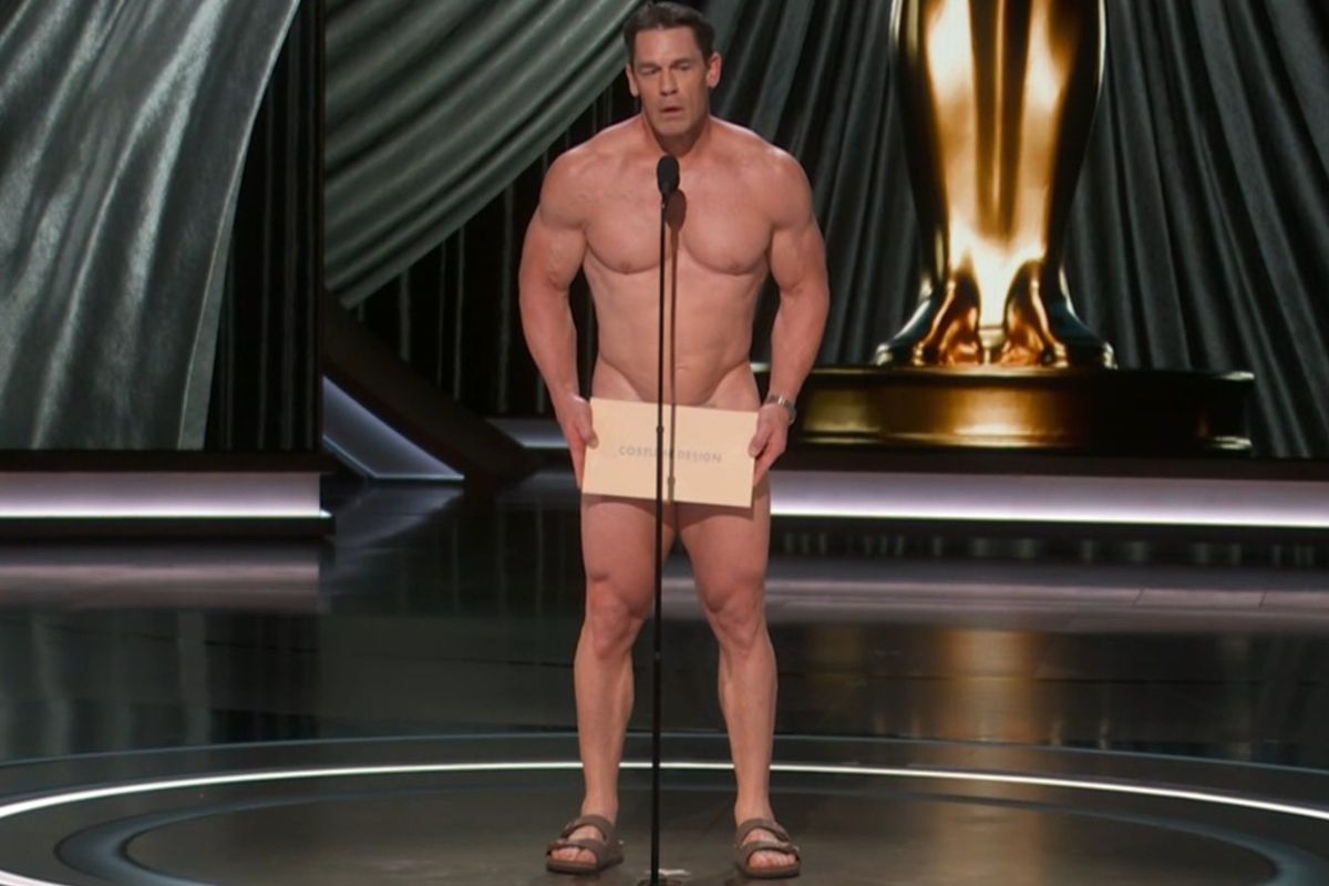 John Cena goes naked on stage during 96th Academy Awards