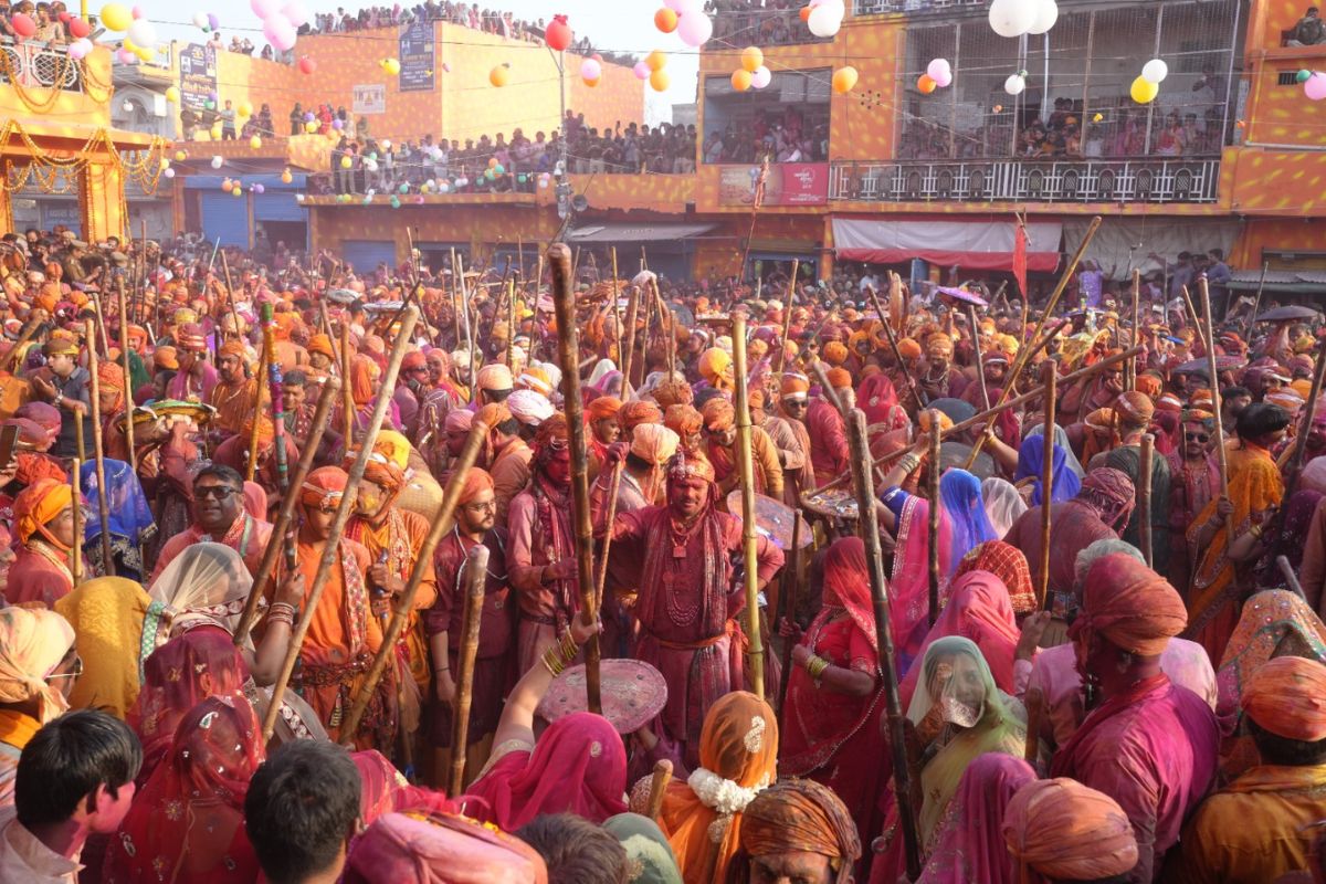 Lathmar Holi brings festive spirit to Nandgaon following vibrant celebrations in Barsana