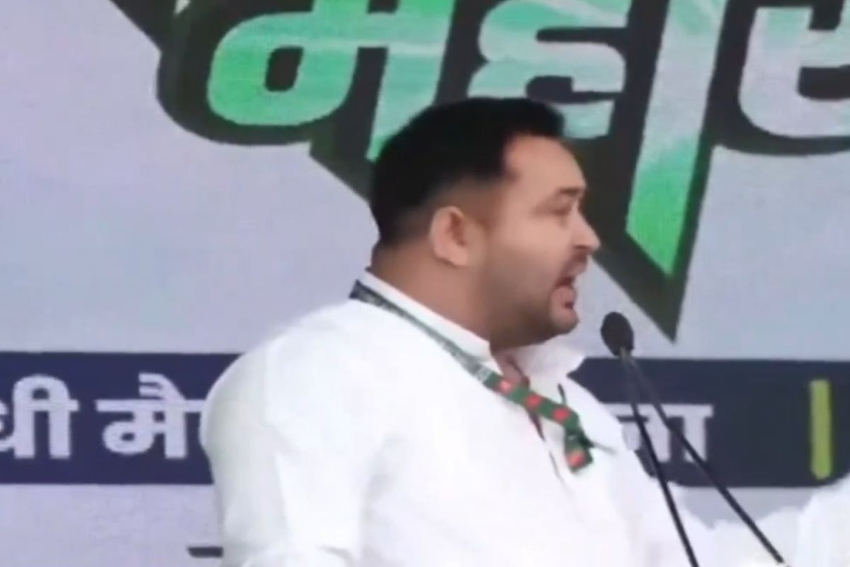 At mega INDIA rally in Bihar, Tejashwi Yadav calls BJP ‘a dustbin of other parties’
