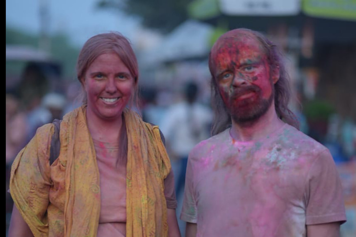 Foreigners are delighted by positive vibes of Braj Holi