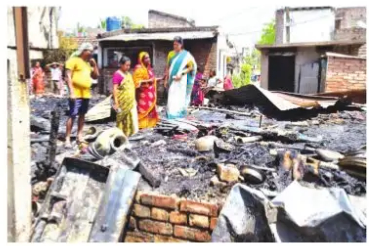 TMC candidate supervises relief work at fire-ravaged Purbasthali