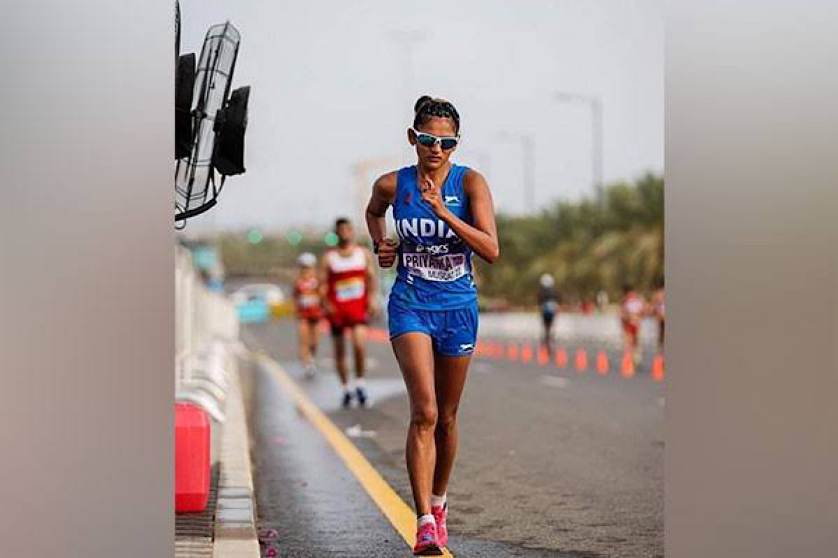 Priyanka, Akashdeep  secure marathon mixed race walk mixed relay Paris Gamrs quota