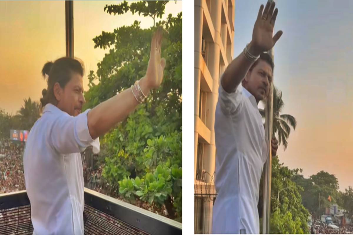 Shah Rukh spreads Eid cheer with fans at Mannat